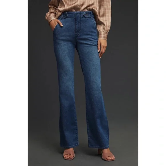 ANTHROPOLOGIE Pilcro Polished Mid-Rise Bootcut Jeans Women’s Size 31 Medium Wash - Picture 3 of 17
